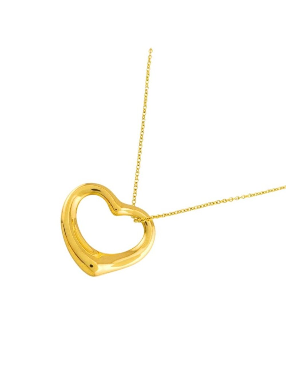 Tiffany & Co Open Heart Necklace 41 18k Yellow Gold
